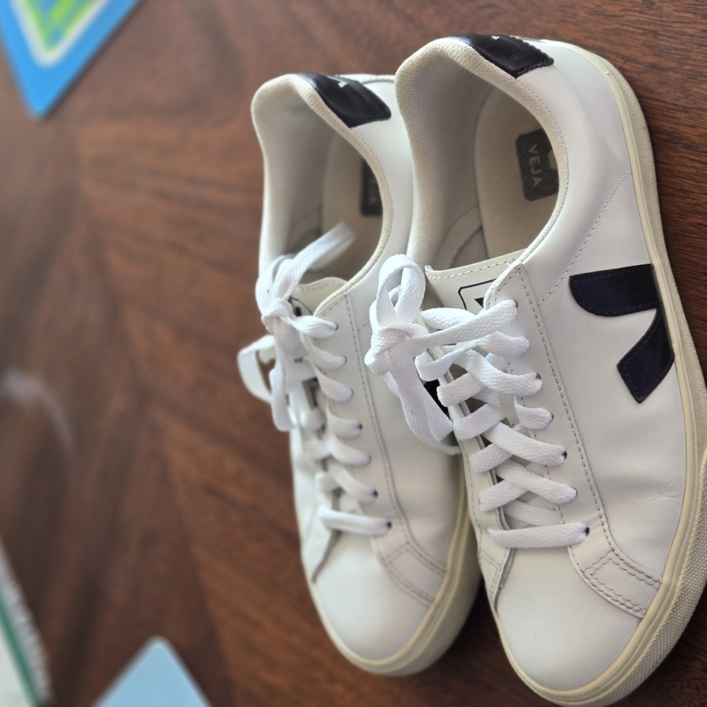 Veja White and Black Sneakers
